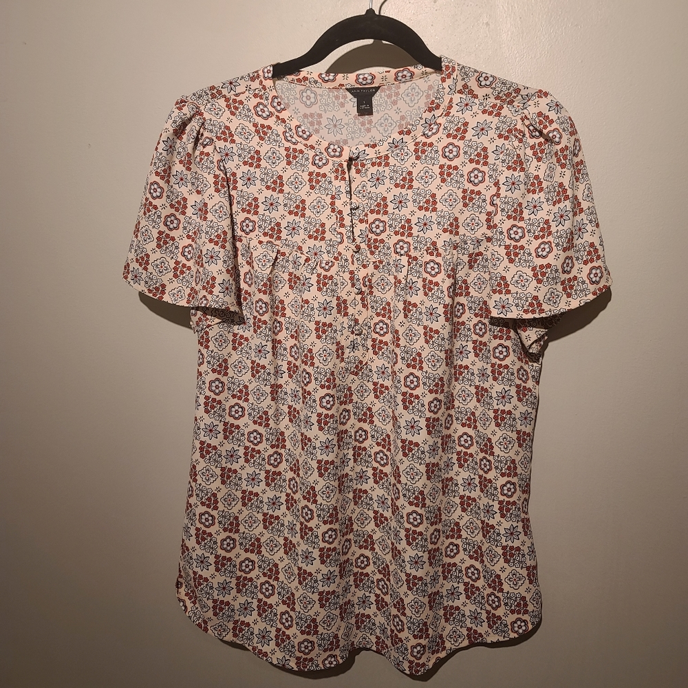 Short Sleve Printed Blouse